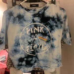 Pink Floyd Authentic Tie-Dye Blue Black White Mix